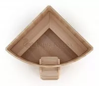 Купель угловая (Фурако) из кедра с внешним электроподогревом